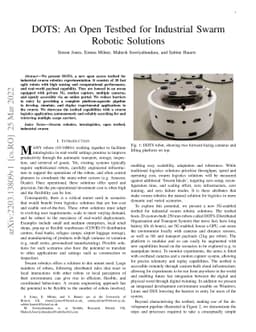 DOTS: An Open Testbed for Industrial Swarm Robotic Solutions