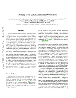 Spatially Multi-conditional Image Generation