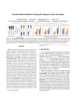 Versatile Multi-Modal Pre-Training for Human-Centric Perception