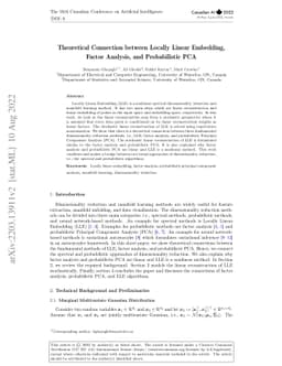 Theoretical Connection between Locally Linear Embedding, Factor
  Analysis, and Probabilistic PCA