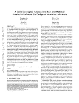 A Semi-Decoupled Approach to Fast and Optimal Hardware-Software
  Co-Design of Neural Accelerators