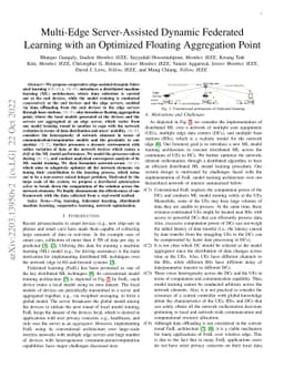 Multi-Edge Server-Assisted Dynamic Federated Learning with an Optimized
  Floating Aggregation Point