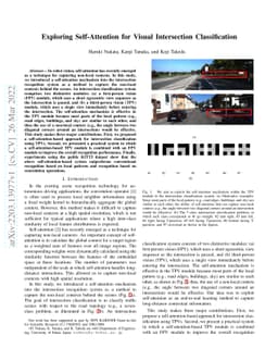 Exploring Self-Attention for Visual Intersection Classification