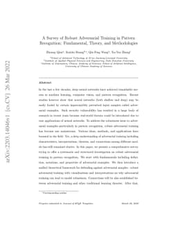 A Survey of Robust Adversarial Training in Pattern Recognition:
  Fundamental, Theory, and Methodologies