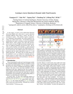 Learning to Answer Questions in Dynamic Audio-Visual Scenarios