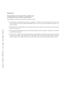 Generalization in Automated Process Discovery: A Framework based on
  Event Log Patterns