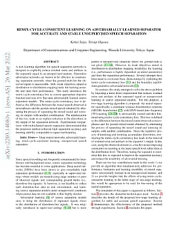 Remix-cycle-consistent Learning on Adversarially Learned Separator for
  Accurate and Stable Unsupervised Speech Separation