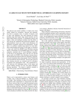 A large scale multi-view RGBD visual affordance learning dataset