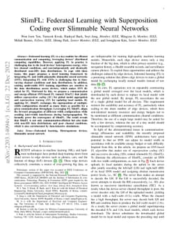 SlimFL: Federated Learning with Superposition Coding over Slimmable
  Neural Networks