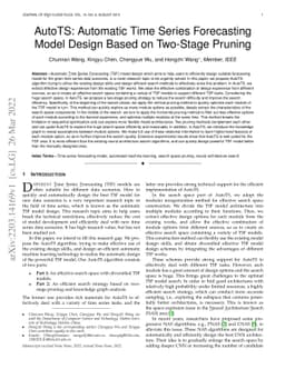 AutoTS: Automatic Time Series Forecasting Model Design Based on
  Two-Stage Pruning