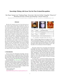Knowledge Mining with Scene Text for Fine-Grained Recognition