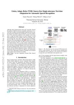 Listen, Adapt, Better WER: Source-free Single-utterance Test-time
  Adaptation for Automatic Speech Recognition