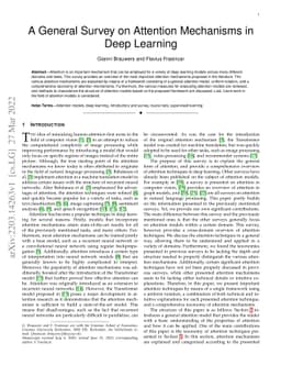 A General Survey on Attention Mechanisms in Deep Learning