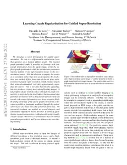 Learning Graph Regularisation for Guided Super-Resolution