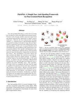 PatchNet: A Simple Face Anti-Spoofing Framework via Fine-Grained Patch
  Recognition