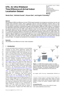UTIL: An Ultra-wideband Time-difference-of-arrival Indoor Localization
  Dataset
