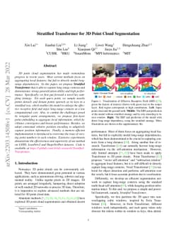 Stratified Transformer for 3D Point Cloud Segmentation