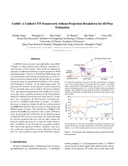 Uni6D: A Unified CNN Framework without Projection Breakdown for 6D Pose
  Estimation