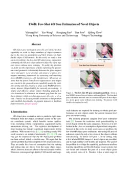 FS6D: Few-Shot 6D Pose Estimation of Novel Objects