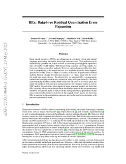 REx: Data-Free Residual Quantization Error Expansion