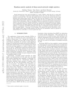 Random matrix analysis of deep neural network weight matrices