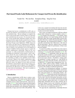 Part-based Pseudo Label Refinement for Unsupervised Person
  Re-identification