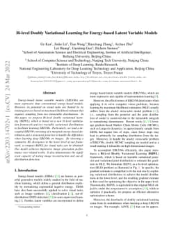 Bi-level Doubly Variational Learning for Energy-based Latent Variable
  Models