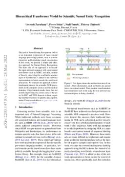 Hierarchical Transformer Model for Scientific Named Entity Recognition