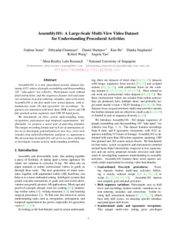 Assembly101: A Large-Scale Multi-View Video Dataset for Understanding
  Procedural Activities