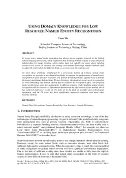 Using Domain Knowledge for Low Resource Named Entity Recognition