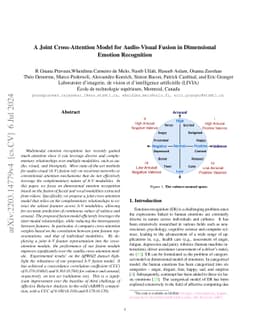 A Joint Cross-Attention Model for Audio-Visual Fusion in Dimensional
  Emotion Recognition