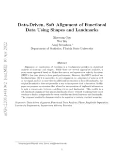Data-Driven, Soft Alignment of Functional Data Using Shapes and
  Landmarks
