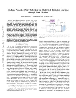 Modular Adaptive Policy Selection for Multi-Task Imitation Learning
  through Task Division