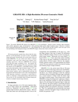 GIRAFFE HD: A High-Resolution 3D-aware Generative Model
