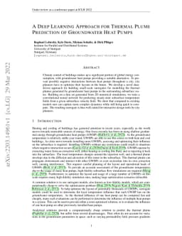 A Deep Learning Approach for Thermal Plume Prediction of Groundwater
  Heat Pumps