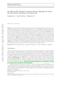 An efficient GPU-Parallel Coordinate Descent Algorithm for Sparse
  Precision Matrix Estimation via Scaled Lasso