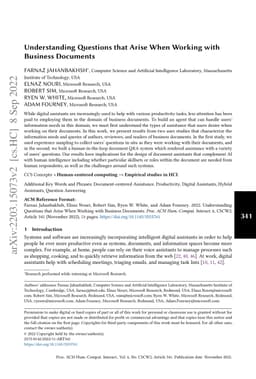 Understanding Questions that Arise When Working with Business Documents