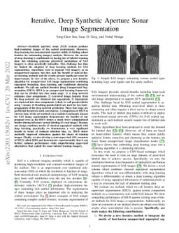 Iterative, Deep Synthetic Aperture Sonar Image Segmentation