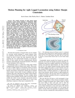 Motion Planning for Agile Legged Locomotion using Failure Margin
  Constraints