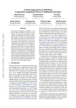 A Well-Composed Text is Half Done! Composition Sampling for Diverse
  Conditional Generation
