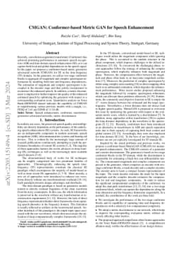CMGAN: Conformer-based Metric GAN for Speech Enhancement