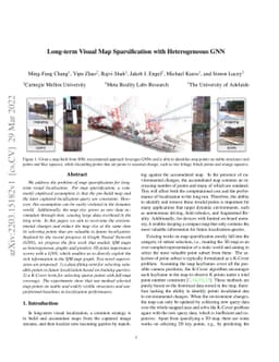 Long-term Visual Map Sparsification with Heterogeneous GNN