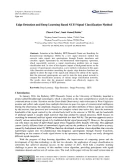Edge Detection and Deep Learning Based SETI Signal Classification Method