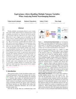 Equivariance Allows Handling Multiple Nuisance Variables When Analyzing
  Pooled Neuroimaging Datasets