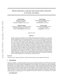 Graph similarity learning for change-point detection in dynamic networks