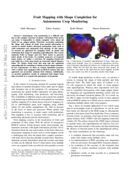 Fruit Mapping with Shape Completion for Autonomous Crop Monitoring
