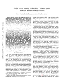 Trojan Horse Training for Breaking Defenses against Backdoor Attacks in
  Deep Learning