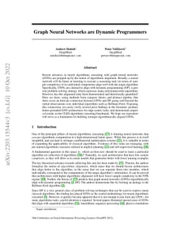 Graph Neural Networks are Dynamic Programmers