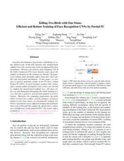Killing Two Birds with One Stone:Efficient and Robust Training of Face
  Recognition CNNs by Partial FC