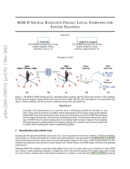RGB-D Neural Radiance Fields: Local Sampling for Faster Training